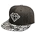 City Hunter Cf918t Diamond Snapback Cap - 5 Colors (cf2050 Black)