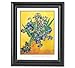 Vincent Van Gogh Irises Vase Flower Wall Picture Framed 8x10 Art Print (Black)
