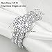 Newshe Jewellery Engagement Sets AAAAA Cz Wedding Rings for Women 925 Sterling Silver 3pcs Round White Size 4-13