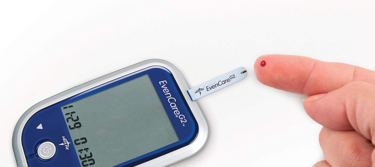 Medline Evencare G2 Blood Glucose Test Strips, For self-testing with Evencare G2 Monitoring System (50 Count): Industrial & Scientific