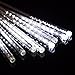 LDUSAHOME Outdoor Lights,LED Meteor Shower Rain Lights, Waterproof Garden Lights 30cm 8 Tubes 144leds Snow Falling Raindrop Cascading Light for Holiday Wedding Xmas Tree Decor (White)