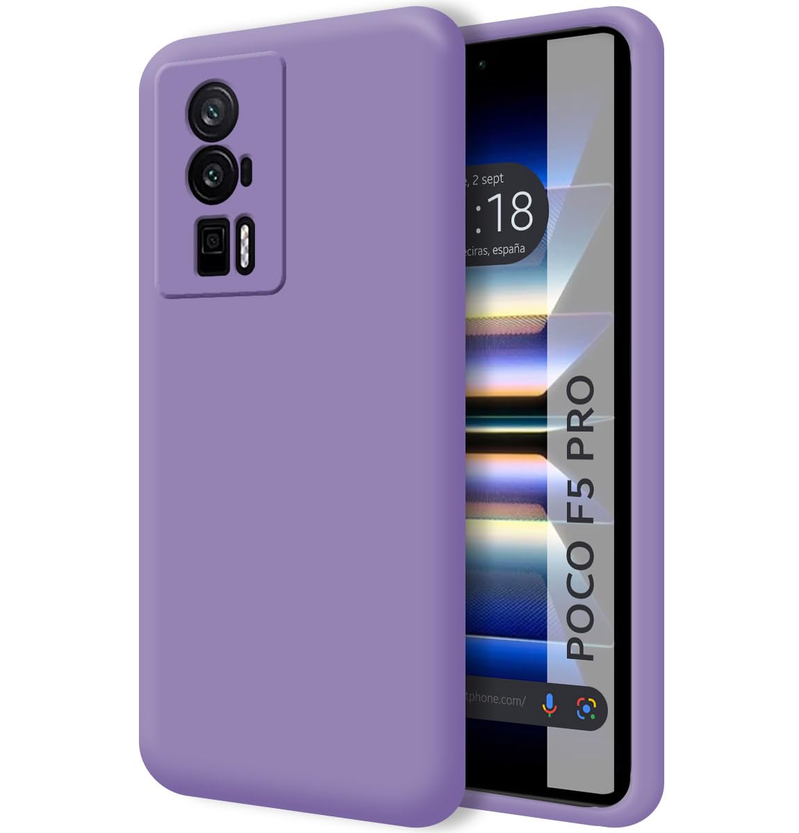 Tumundosmartphone Silicone Liquid Ultra Soft Case for Xiaomi Little F5 Pro 5G Purple