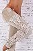 Ibagstyle®Womens Sexy Lace Crochet Cutout Low Waist Skinny Pencil Denim Jeans