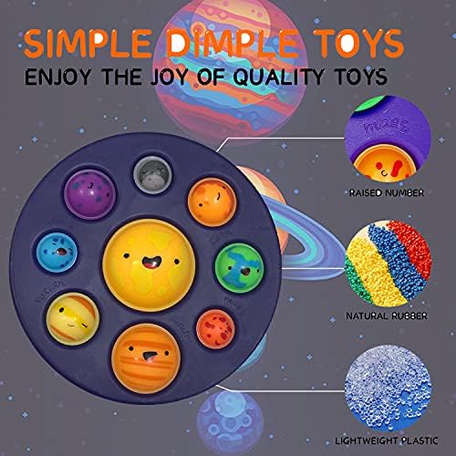 lopfg Dimple Digit Fidget Toy+Simple Dimple Fidget Toy Solar System