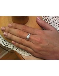 Solid 14k White Gold Solitaire Round CZ Cubic Zirconia Engagement Ring 1.5ct