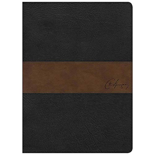 CSB Spurgeon Study Bible, Black/Brown LeatherTouch® (Best Study Bible For Preachers)