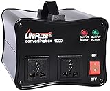 LiteFuze convertingbox 1000-Black 1000 Watt Auto Voltage Converter Transformer - Light Weight - Step Up/Down