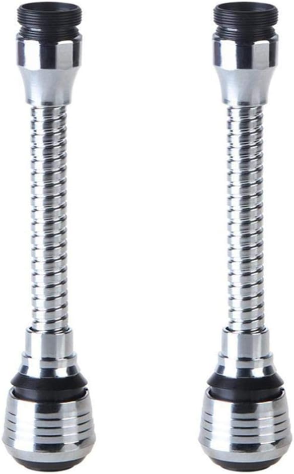 2Pcs Kitchen Faucet Extender Universal Faucet Spray Head 360° Swivel Adjustable Nozzle Spout for Bathroom Kitchen Tap Nozzle Filter Adapter