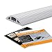 10-Foot Cord Cover - Floor Cable Management Kit for Indoor or Outdoor Use - 3-Channel Cable Raceway for Sidewalks or Walkways by Simple Cord (Gray)
