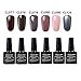 Lagunamoon UV/LED Gel Nail Polish Set - Classic Elegant Colors Soak Off Nail Polish 6pcs 8ml Each