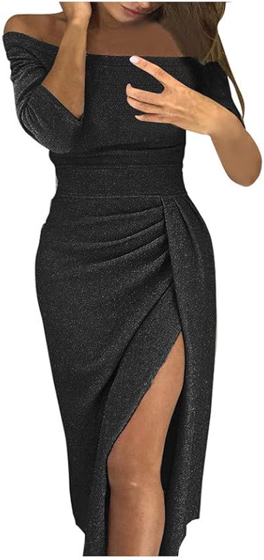 high slit bodycon dress