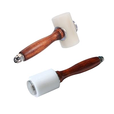 Leather Nylon Carving Hammer Leathercraft Mallet With Wooden - View #2