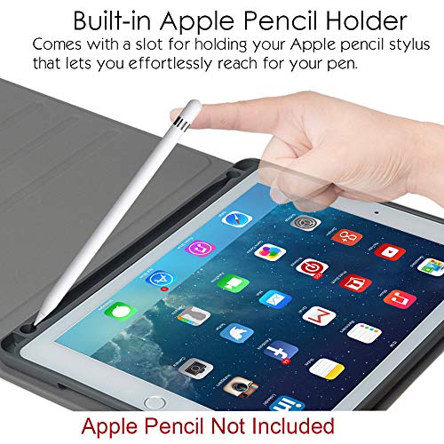 iPad Keyboard Case for iPad 2018 (6th Gen) - iPad 2017 (5th Gen) - iPad Pro 9.7 - iPad Air 2 -Eoso iPad Cover with Keyboard Built-in Touchpad & Pencil Holder(9.7", Black)