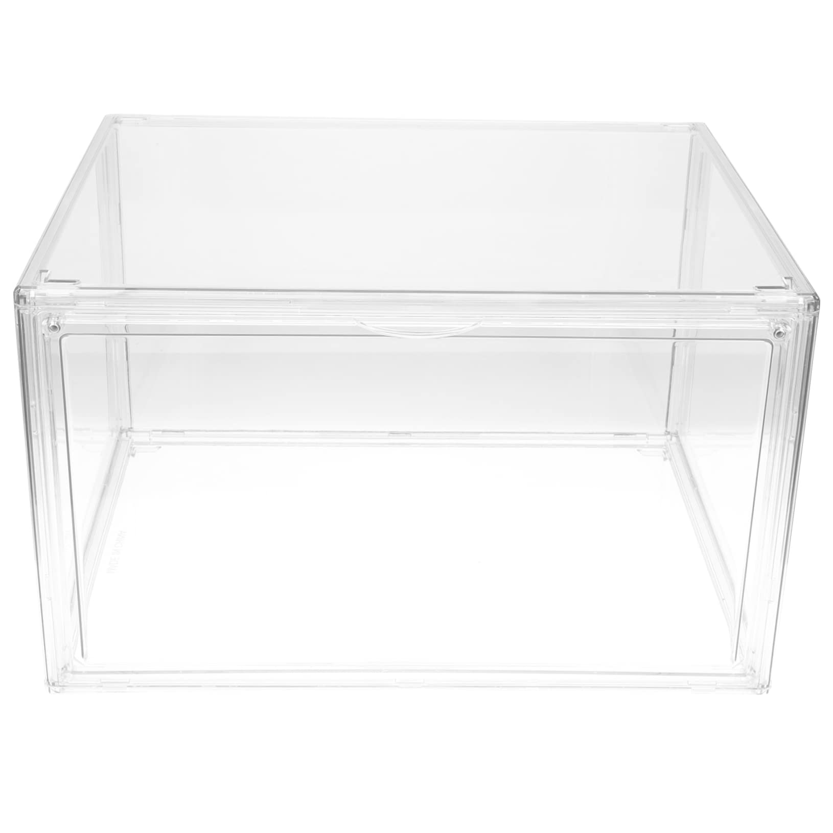 CAXUSD Transparent Stackable Book Storage Chest Acrylic Bookshelf Organizer for Home Office Desktop Modular Design for Books and Supplies