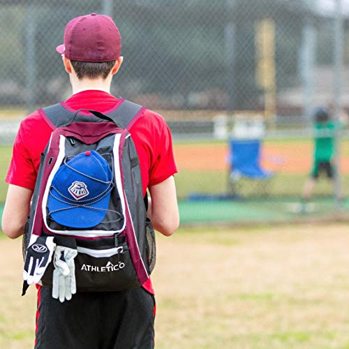 Athletico Baseball Bat Bag Backpack for Baseball, TBall & Softball