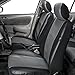 FH Group Car Seat Covers Front Set Classic Exquisite Leather Bucket Seat Covers-Gray Black for Low Back Seat, Universal Fit, Automotive Seat Covers,Airbag Compatible Car Seat Cover for SUV, Sedan,Van