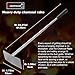 ROMANTICIST Heavy Duty Stainless Steel Ash Tool Rake with 24” Long Rubber Handle for Big Green Egg Kamado Joe and Other Charcoal Grills - Wood Burning Stove Charcoal Pellet Poker Grilling Accessories