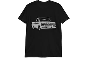 JG Infinite 1961 Chevy C10 Antique Pickup Truck Club Show Short-Sleeve Unisex T-Shirt Black