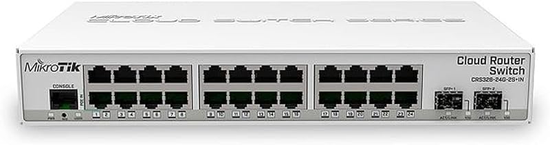 MikroTik CRS326-24G-2S+IN Managed Gigabit Network Switch 24 Port PoE 10G SFP+