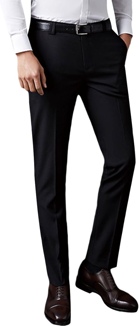 mens black slim fit smart trousers