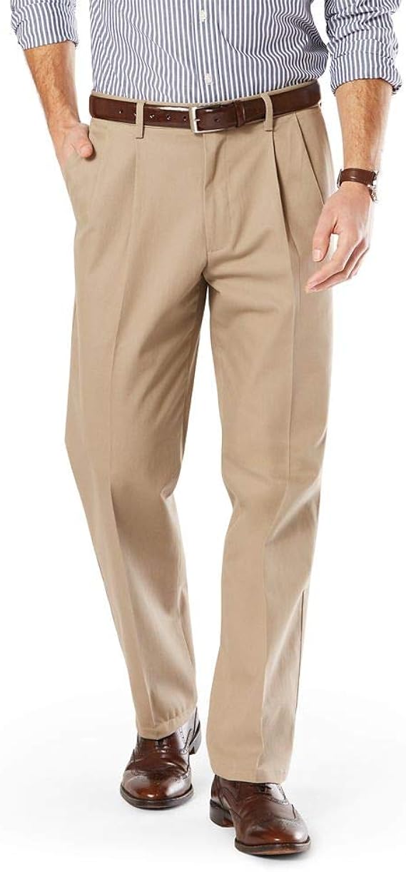 pleated khaki pants