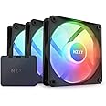 NZXT F120 RGB Core Triple Pack - 3 x 120mm Hub-Mounted RGB Fans with RGB Controller - 8 Individually-Addressable LEDs - Semi-Translucent Blades - High Static Pressure & Airflow - CAM Software - Black