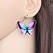 Bonsny Drop Dangle Floral Butterfly Earrings Fashion Insect Jewelry For Women Gift