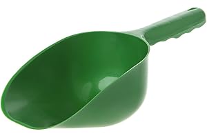 Hesaohuk Garden Scoops, Multifunction Soil Shovel, 2 Cup Dog Food Scoop, Green Hand Trowel, Large Capacity for Home Garden