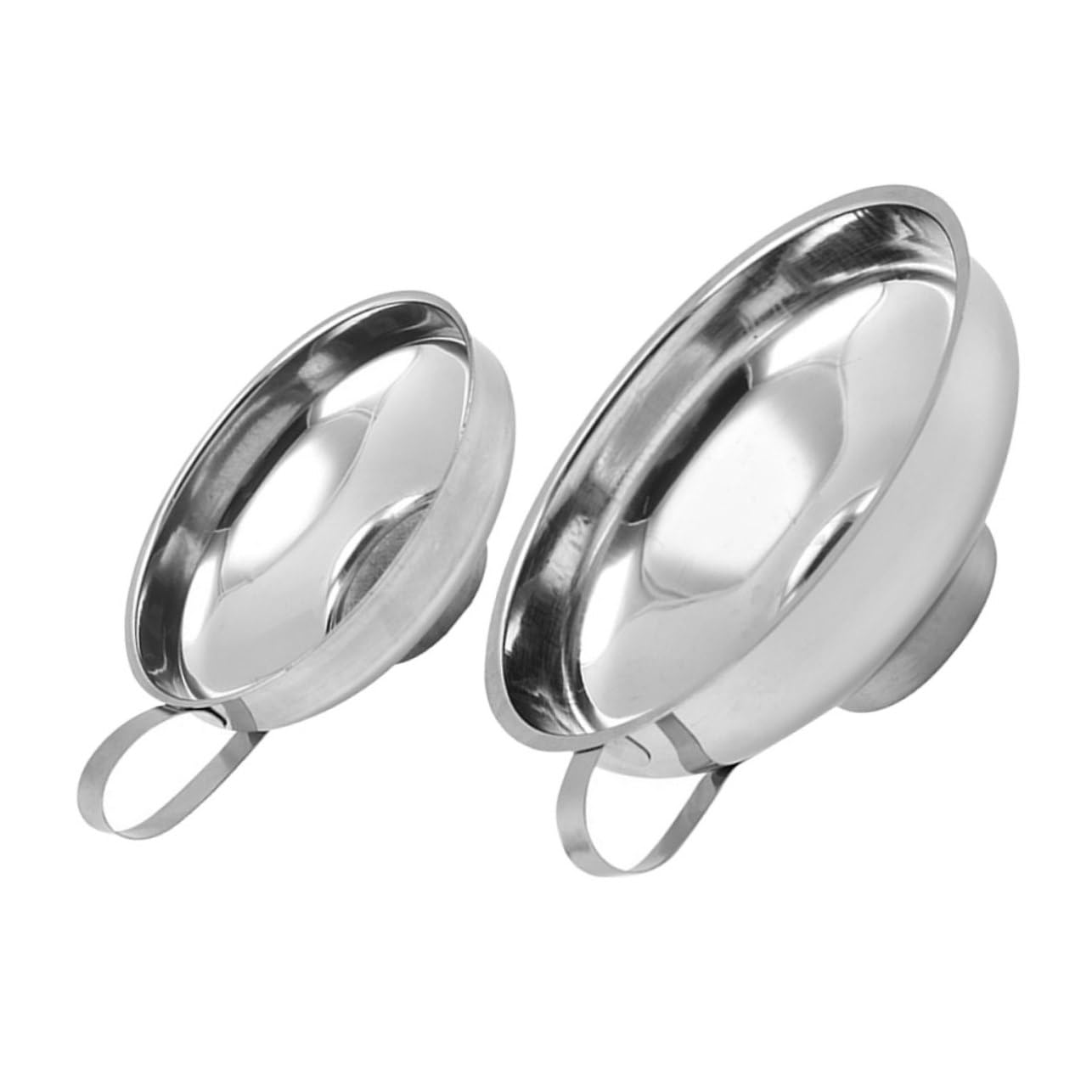 Mikinona Oil Funnel 2pcs Stainless Steel Funnel Wide Mouth Jar Funnel Jar Funnel Stainless Steel Jar Funnel Polypropylene Funnel s Funnel with Strainer Large Funnel Canning Metal