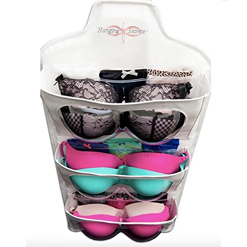 Hanging Secrets Bra Organizer & Lingerie Organizer Hanger + Protect
