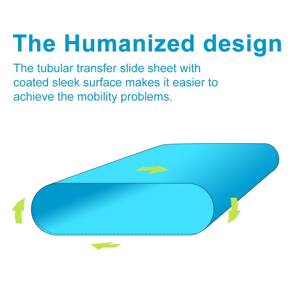 Tubular Slide Sheet for Patient Transfer，Washable & Reusable Draw Sheets, Sliding Board Suitable for Cars, Vehicles, Wheelchairs, Hospitals, Bed Transfers, Nursing Home Care，53