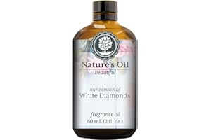 NATURE'S OIL White Diamonds Fragrance Oil (60ml) For Perfume, Diffusers, Soap Making, Candles, Lotion, Home Scents, Linen Spray, Bath Bombs, Slime