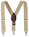 Sportoli Kids Baby Adjustable Elastic Suspenders - Solid Tan (26 Inch)