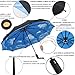 ESUFEIR 46 Inch Large Travel Windproof Umbrella, 3 Folding Big Umbrellas for Rain Windproof, Compact Automatic Umbrella with Double Layer Design, Durable and Portable, Men Women, Gift Included