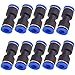 Quick Connect Fittings 8mm or 5/16 OD - 10 Pack Plastic Push to Connect Fittings Tube Straight Connect 8 Mm to 8 Mm Push Fit Fittings Tube Fittings