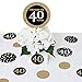 Big Dot of Happiness Adult 40th Birthday - Gold - Birthday Party Giant Circle Confetti - Party Decorations - Large Confetti 27 Count