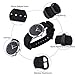 Randon Watch Bands NATO Straps 1.5mm Thickness Quality Heavy Duty Ballistic Nylon Strap with Black Stainless Steel Buckle (Black, 22mm)