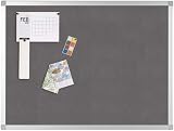 Q-Connect 1200x900mm Grey Felt Notice Board Aluminium Frame with Fixing Kit view 2