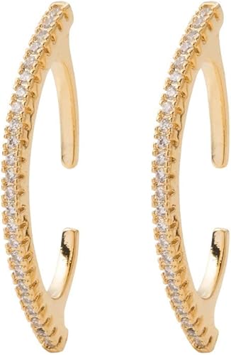 Amazon Co Jp Neoglory Jewelry ネオグロリー イヤーカフ 三日月 キュービックジルコニア オーバル型 シンプル ノンホール おしゃれ 大人 可愛い ネオグローリー ゴールド ジュエリー