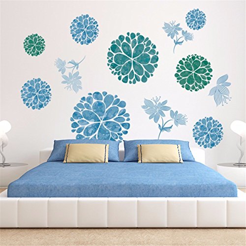 ZOMUSA Flower Ball Self - Adhesive Decorative Creative Bedroom Wallpaper (As picture)