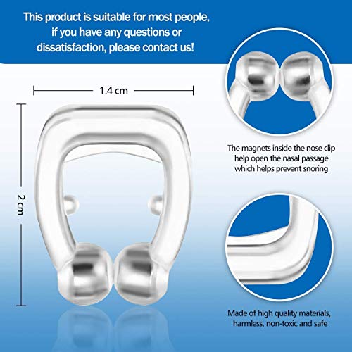 Latest Anti snoring Device Silicone Magnetic Anti Snore Nose Clip Effective-Easy Stop Snoring Solution Professional Sleeping Aid Relieve Snore for Men Women (2 pcs)