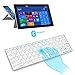 Rii BT09 Ultra Slim Portable Wireless Bluetooth Keyboard for Windows Devices ipad Mini iPhone MacBook Pro Tablets PC Android Tablets Samsung Smart TV Box(White)