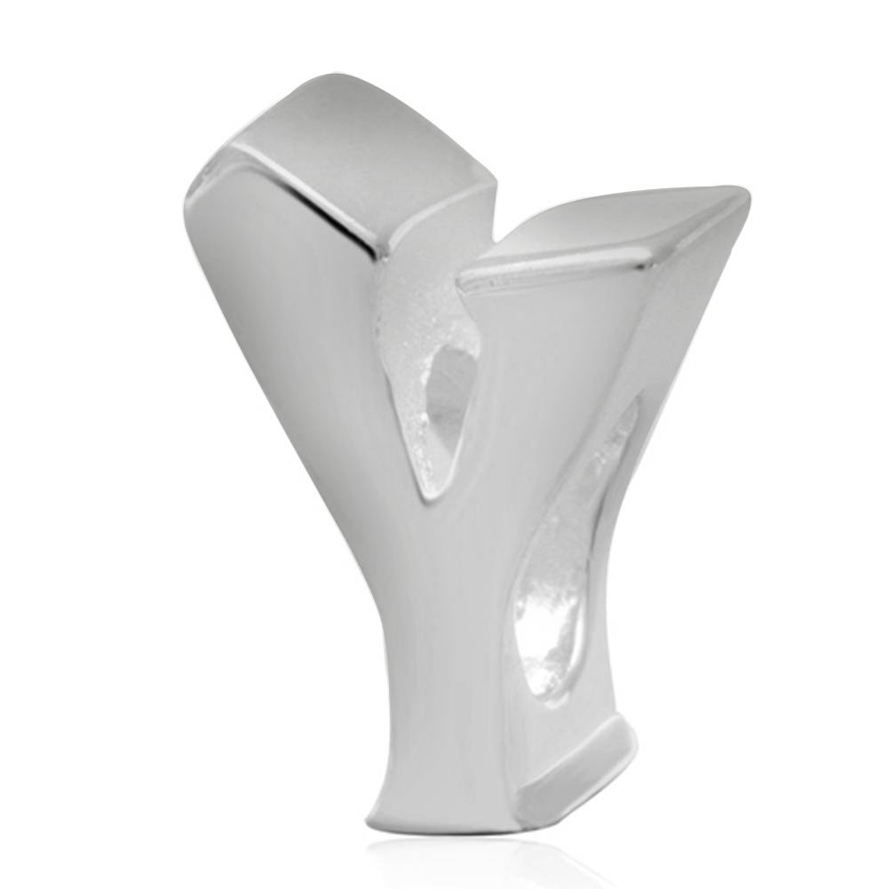 Alphabet Charms 925 Sterling Silver Beads Letter Initial Y Charm Anniversary Charm Words Charm fits Pandora Charms Bracelet (Y)