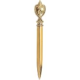 Vintage Metal Letter Opener, Desk Envelope Slitter Desk Letter Opener Knife Metal Envelope Opener Lightweight Hand Envelope Slitter(Gold)