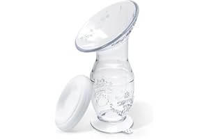 CMBEAR Manual Breast Pump,4oz 100ml Food Grade Silicone,Soft Silicon Bottle for Breast Milk Collection