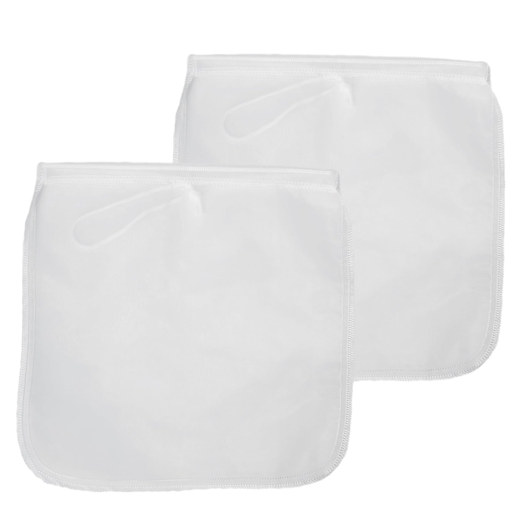 Photo 1 of 2 Pack Reusable 150 Micron Fine Mesh Bag Nut Milk Bag, Nylon Nut Bag Strainer for Straining FruitJuice,Apple Grape Wine Press,NutMilk,Yogrut,Doufu,Almond, Coffee with Drawstring (11.8x11.8in)