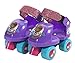 PlayWheels Doc McStuffins Glitter Kids Roller Skates with Knee Pads - Junior Size 6-12