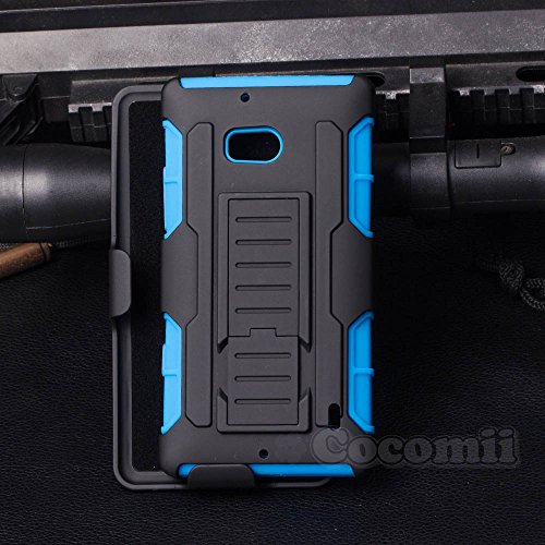 Nokia Lumia Icon 929 / 930 Case, Cocomii Robot Armor NEW [Heavy Duty] Premium Belt Clip Holster Kickstand Shockproof Hard Bumper [Military Defender] Full Body Dual Layer Rugged Cover Microsoft (Blue)