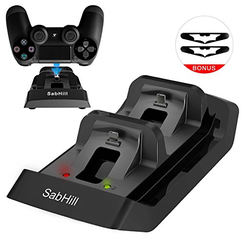 Ps4 controller charger, dual usb charging dock stand st…