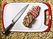 Dutis 3-Piece Dishwasher Safe Plastic Cutting Board Set with Non-Slip Feet and Drip Juice Groove, White with Red
